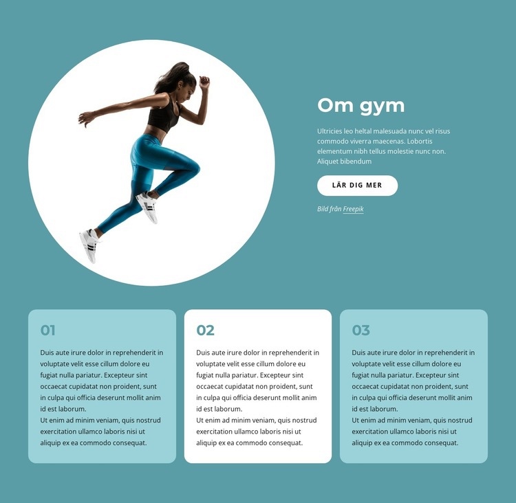 Hitta ett gym nära dig HTML-mall