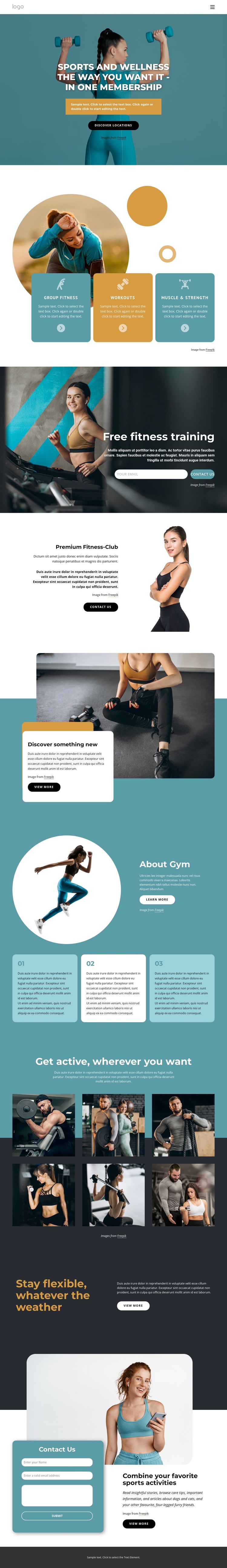 Workout anywhere with one membership Template