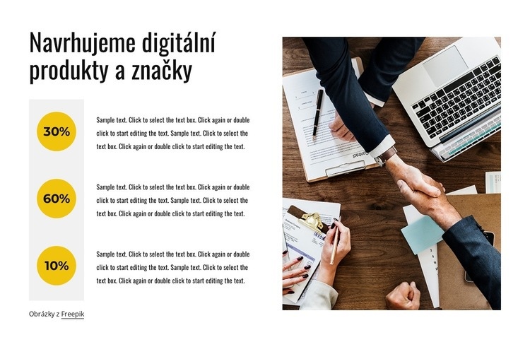 Značka a uživatelská zkušenost Šablona HTML