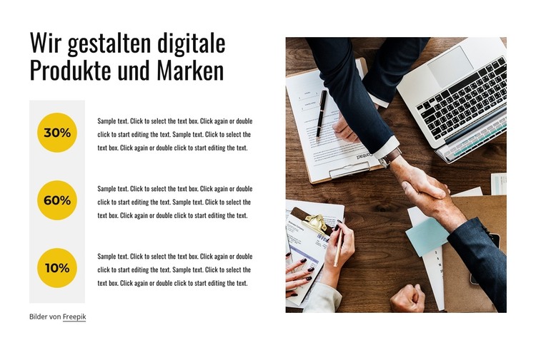 Marken- und Benutzererlebnis HTML-Vorlage