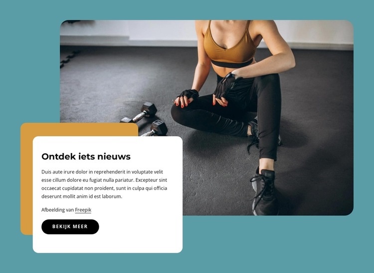 Apparatuurtraining en meer Website mockup