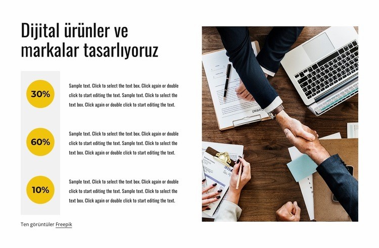 Marka ve kullanıcı deneyimi Web Sitesi Mockup'ı