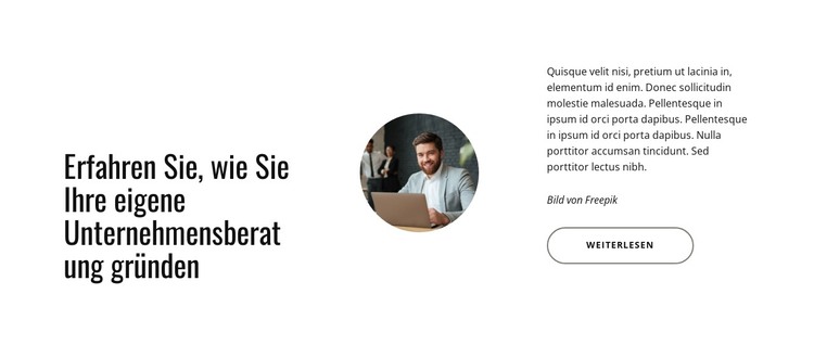 So gründen Sie Ihr Beratungsunternehmen HTML-Vorlage