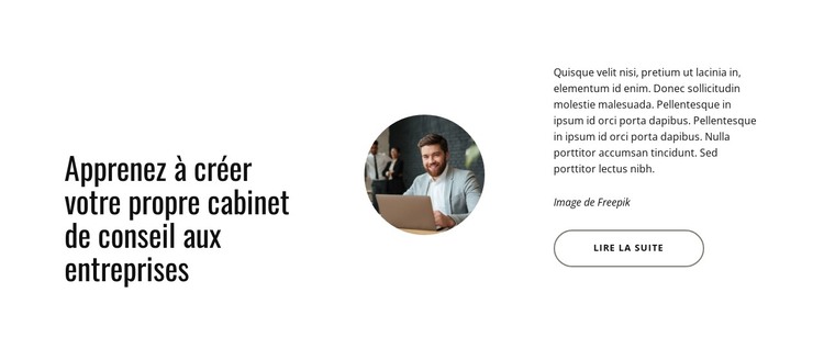 Comment démarrer votre cabinet de conseil Modèle HTML