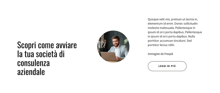 Come avviare la tua società di consulenza Modello di sito Web