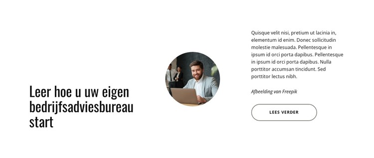 Hoe u uw adviesbureau start? HTML-sjabloon