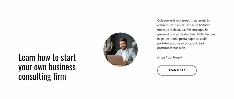 How to start your consulting firm Website Mockup