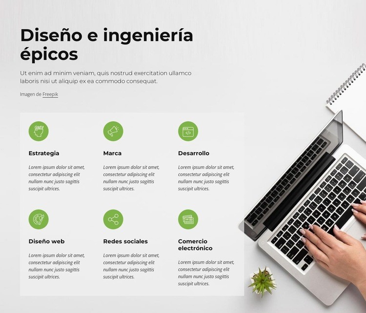 Diseño y desarrollo web Plantillas de creación de sitios web