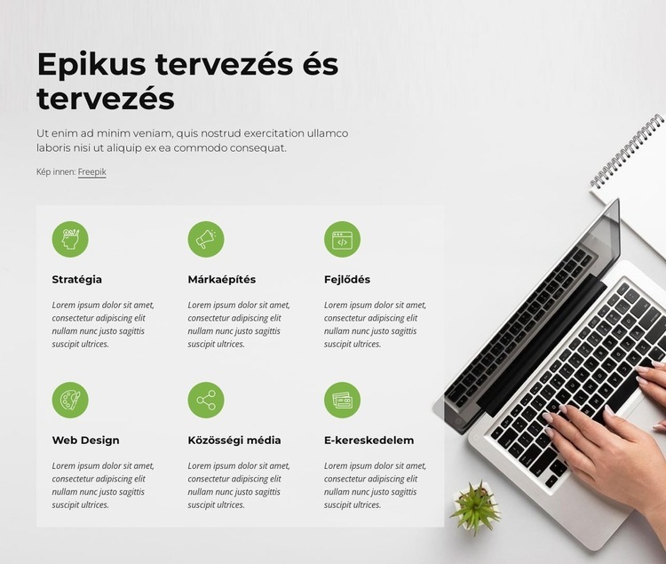 Tervezés és webfejlesztés HTML Sablon