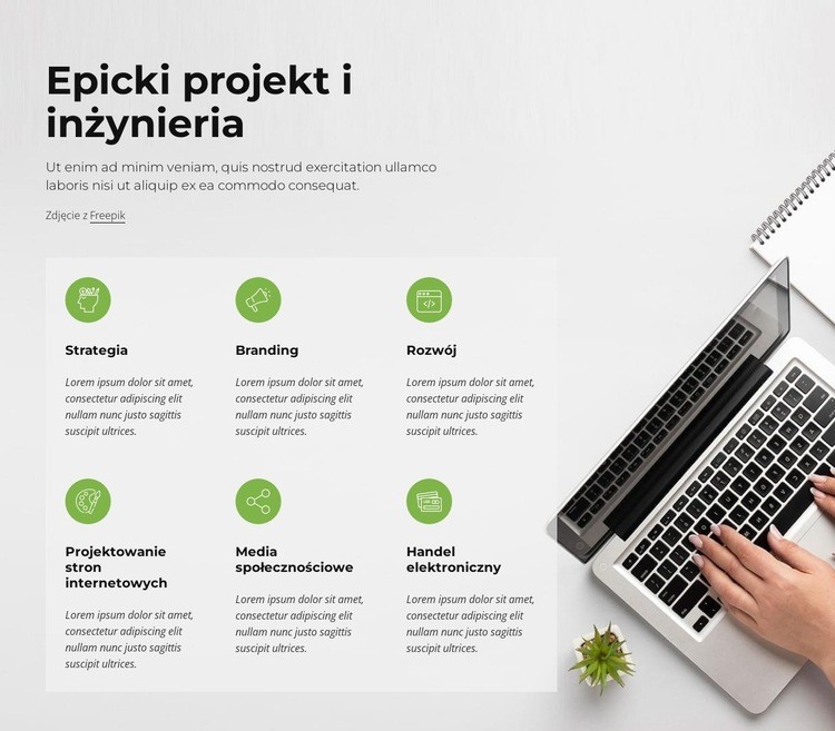 Projektowanie i tworzenie stron internetowych Kreator witryn internetowych HTML