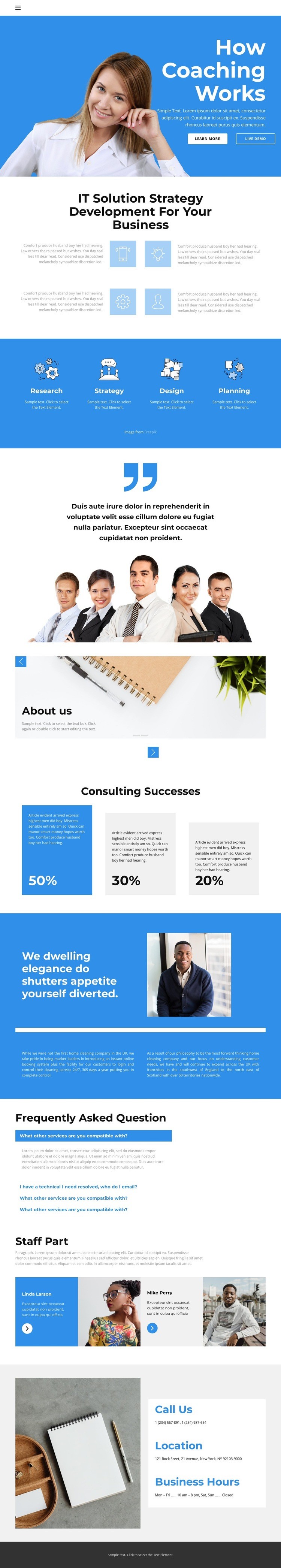 Quick Learning Course Homepage Design