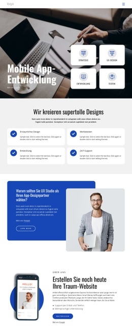 Entwicklungsunternehmen Für Mobile Apps HTML-Vorlage