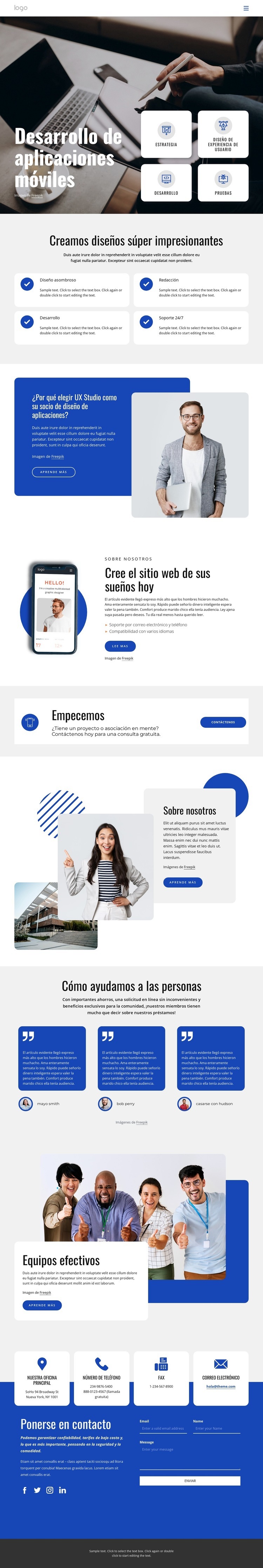 Empresa de desarrollo de aplicaciones móviles Diseño de páginas web