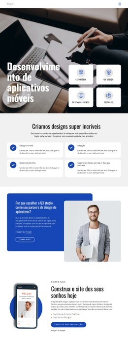 Empresa De Desenvolvimento De Aplicativos Móveis - Modelo HTML5 Simples