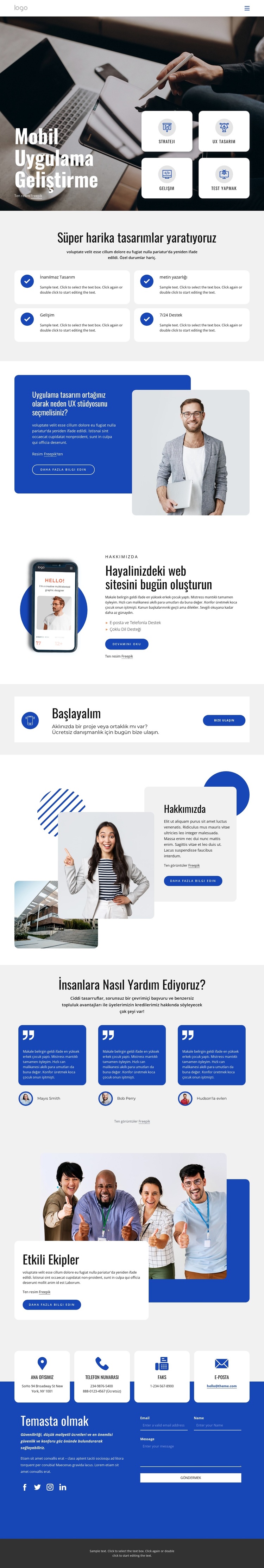 Mobil uygulama geliştirme şirketi WordPress Teması