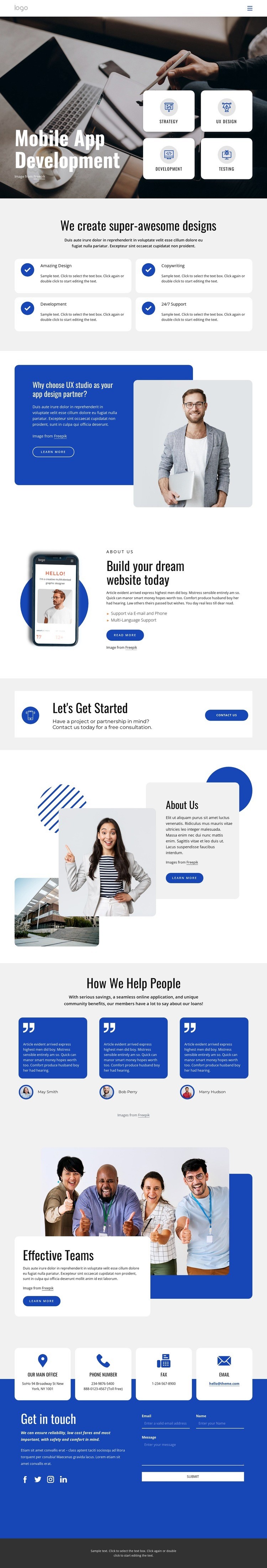 Mobile app development company Webflow Template Alternative