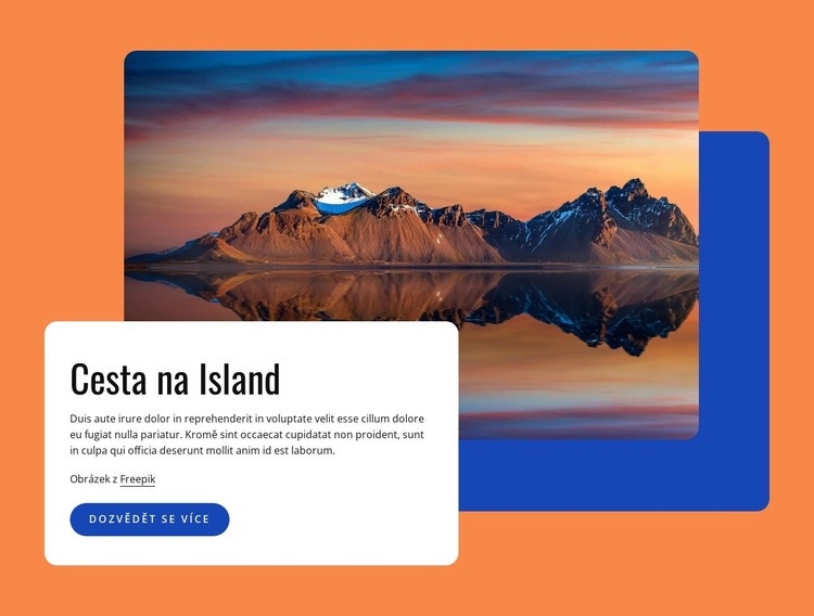 Cesta na Island Šablona webové stránky