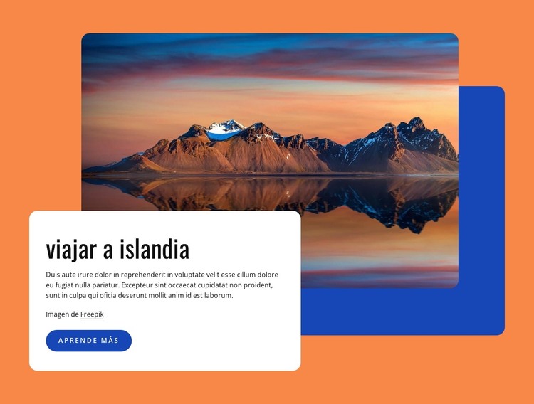 viajar a islandia Plantilla HTML