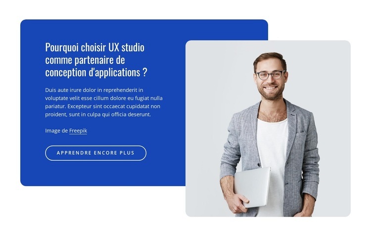 Agence de design UI UX primée Maquette de site Web