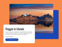 Pagina HTML Per Viaggio In Islanda