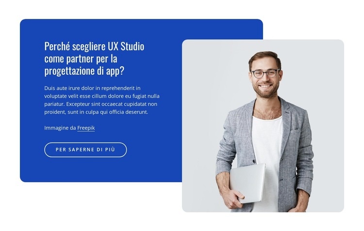 Agenzia di design UI UX pluripremiata Un modello di pagina