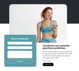 Combinez Vos Activités Sportives - Maquette De Site Web Créative Et Polyvalente