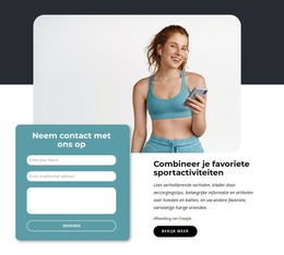 Combineer Je Sportactiviteiten - HTML-Websjabloon