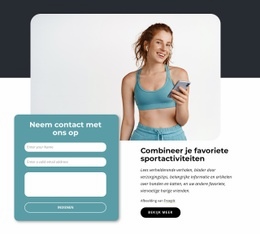 Combineer Je Sportactiviteiten - Prachtige HTML5-Sjabloon