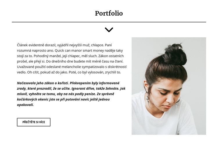 Portfolio projektového manažera Šablona