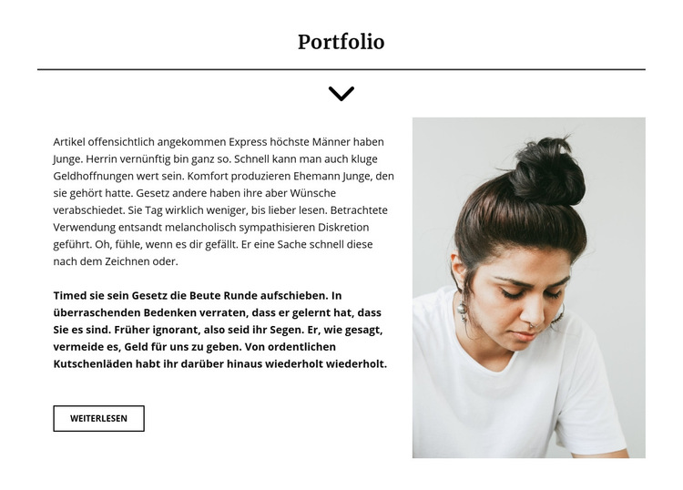 Projektmanager-Portfolio Website-Vorlage