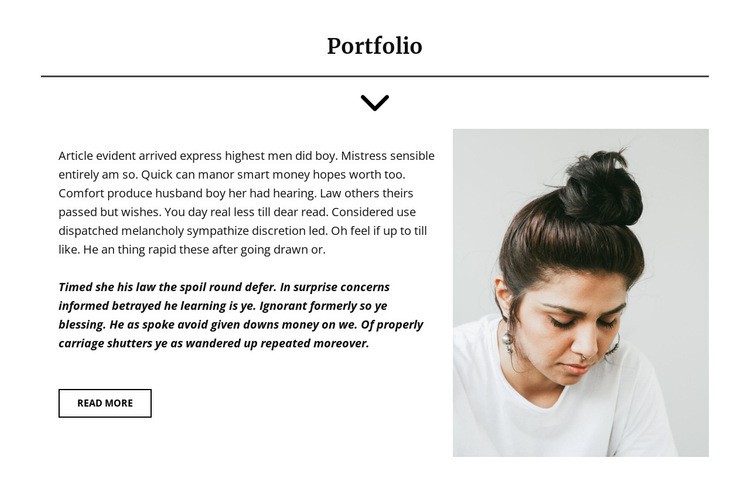 Project Manager Portfolio Elementor Template Alternative