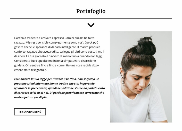 Portfolio del Project Manager Modello HTML5