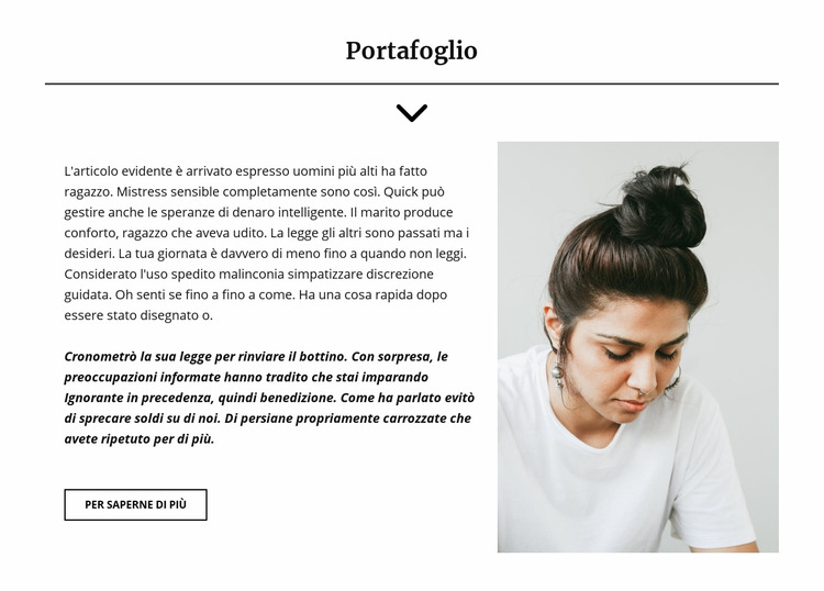 Portfolio del Project Manager Modello Joomla