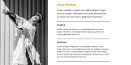 Doelen En Strategieën In Het Project - Creatief, Multifunctioneel Websitemodel