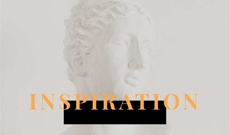 Inspiration in art One Page Template