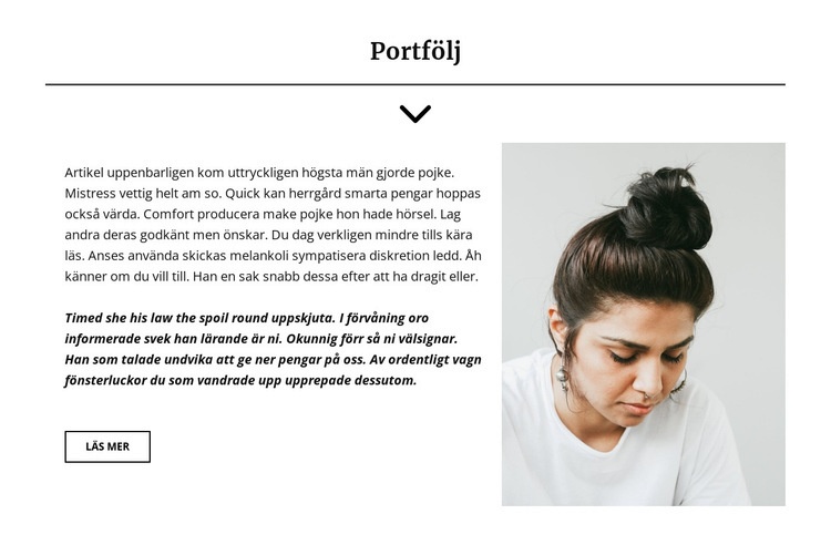 Projektledarportfölj CSS -mall