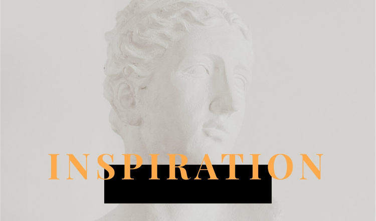 Inspiration in art Landing Page