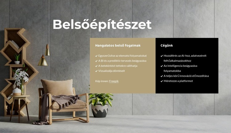 Történetek a belső térről CSS sablon