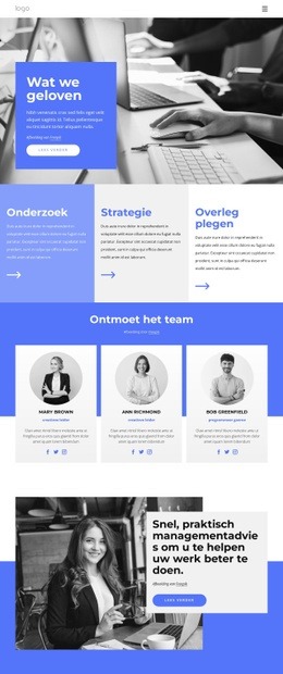 Onderzoeksstrategie Groep - Gratis HTML5-Sjabloon