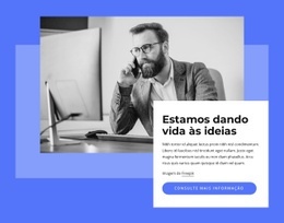 Estamos Dando Vida Às Ideias - Construtor De Sites Simples