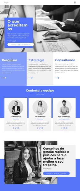 Grupo De Estratégia De Pesquisa - Modelo HTML5 Gratuito