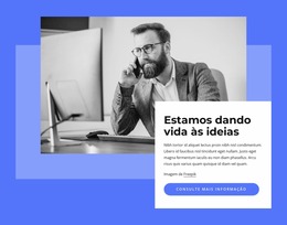 Estamos Dando Vida Às Ideias - Modelo Joomla Gratuito