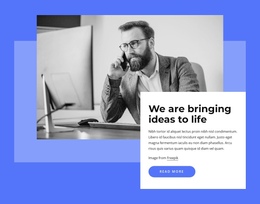 We Are Bringing Ideas To Life - Web Page Editor