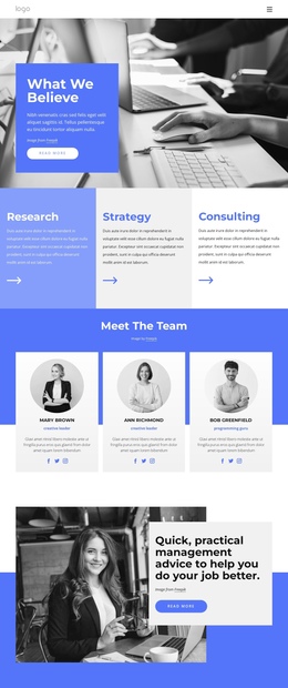 Research Strategy Group - Website - Page Building