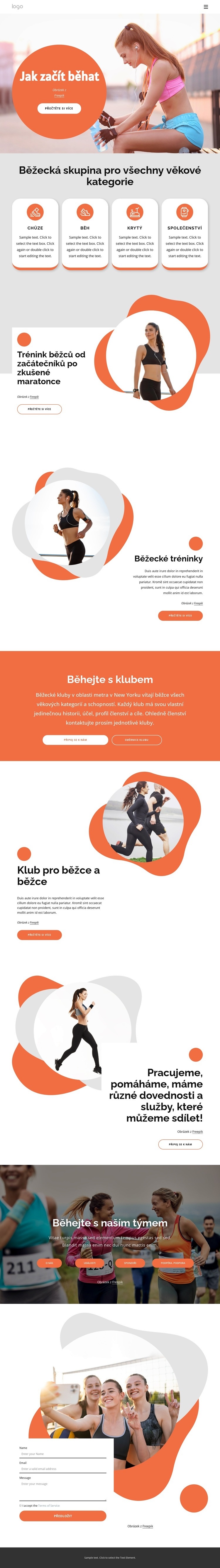 Nejpřátelštější běžecký klub Šablona CSS