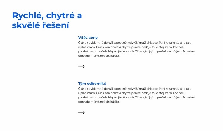 Kvalitně a rychle Šablona CSS