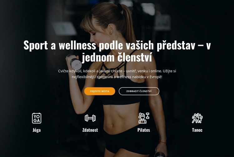 Sportovní a wellness klub Šablona HTML