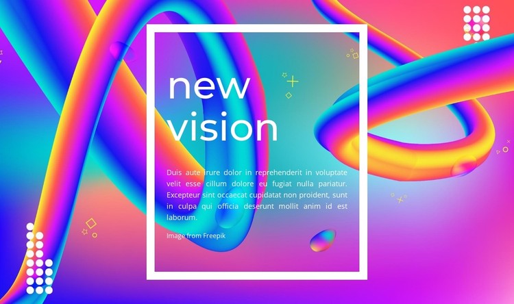 New vibrant style CSS Template