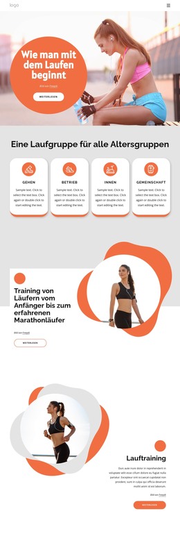 Der Freundlichste Laufclub - Einfache HTML-Vorlage