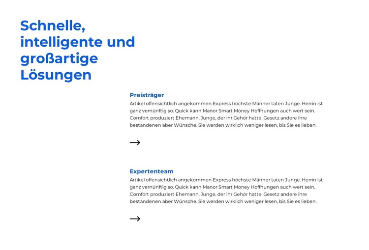 Qualitativ und schnell HTML-Vorlage